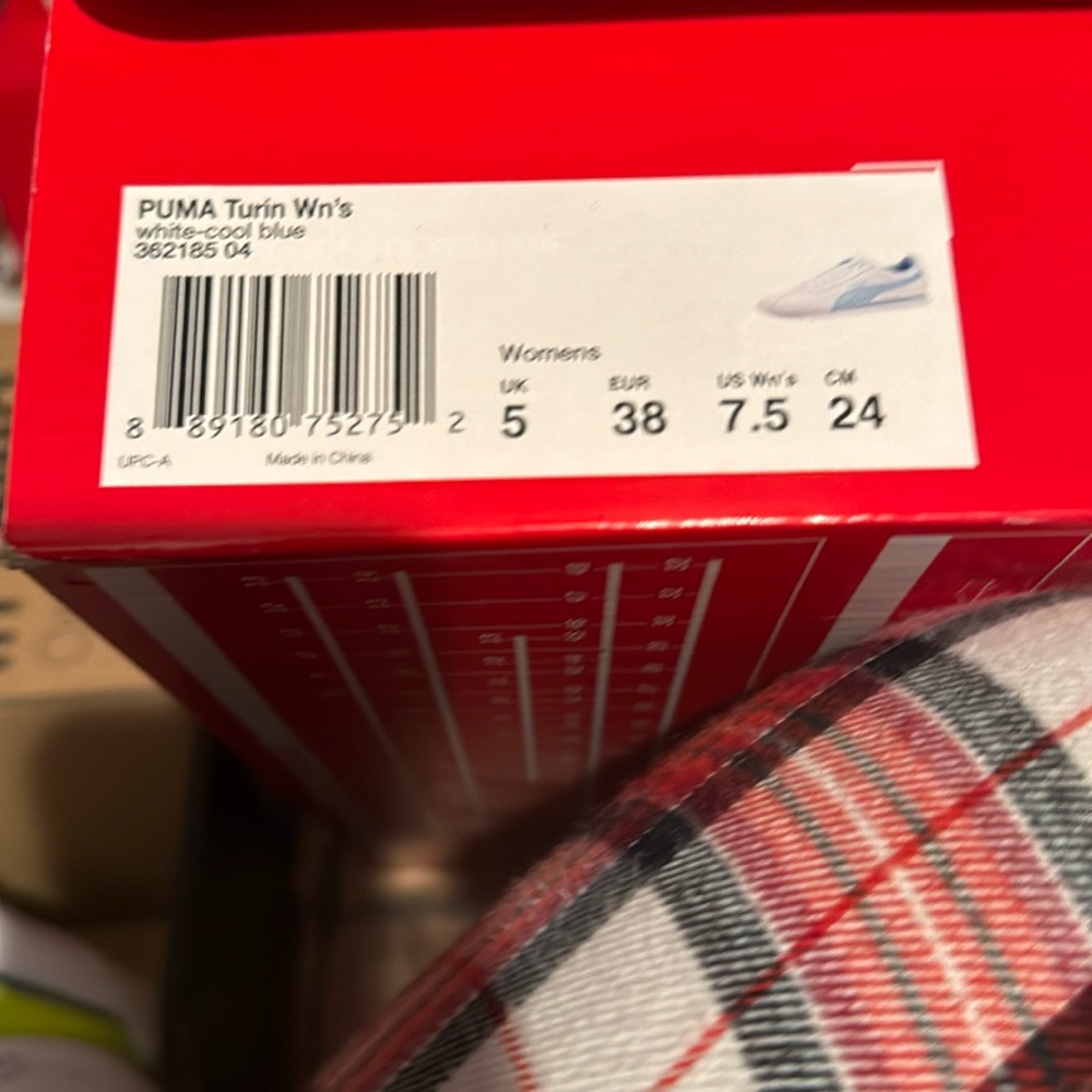 Puma Turin white and cool blue sneakers